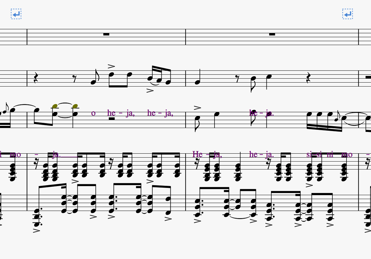 Continuous View Needs Space For Lyrics Musescore 2327